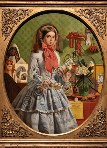  "The Empty Purse",  (1857)  by James Collinson (1825 - 1881); oil painting on canvas.