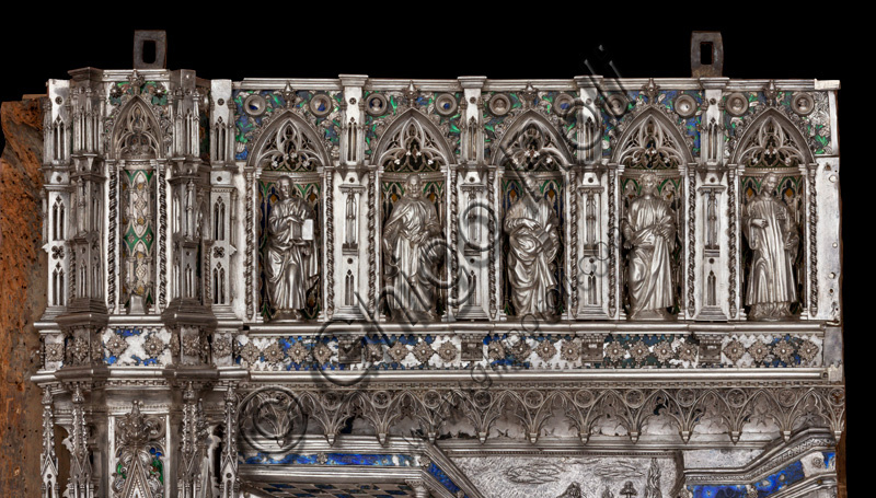 Florence, Museum of the Opera del Duomo (Museum of Florence Cathedral of Santa Maria del Fiore): “the silver altar of St. John's Treasure” (1367 - 1483), by Florentine masters.Detail with Prophets, Saint, and Sybils, placed in the upper row of the left side.