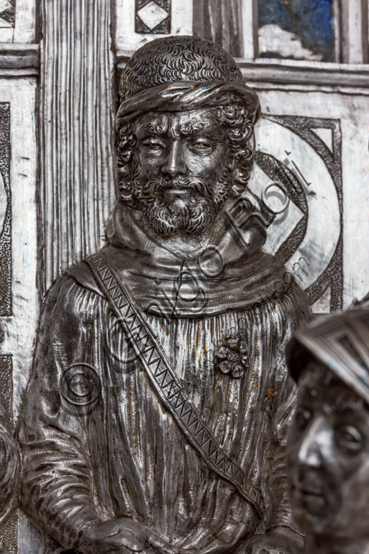 “Herod's banquet and Salomè's dance”, by Antonio di Salvi and Francesco di Giovanni.Tile of “The Silver Altar of St. John's Treasure” (1367 - 1483), Museum of the Opera del Duomo (Museum of Florence Cathedral of Santa Maria del Fiore), Florence.Detail.