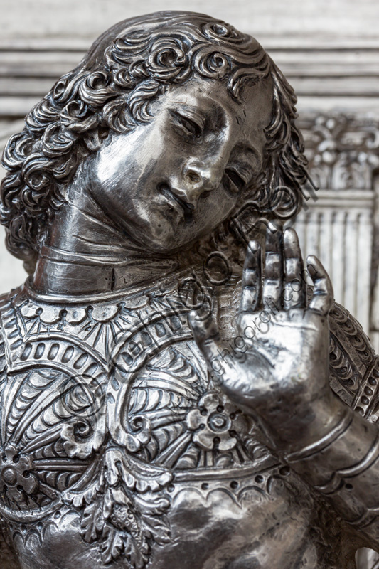 “The beheading of St. John the Baptist”, by Andrea del Verrocchio.Tile of “The Silver Altar of St. John's Treasure” (1367 - 1483), Museum of the Opera del Duomo (Museum of Florence Cathedral of Santa Maria del Fiore), Florence.Detail.